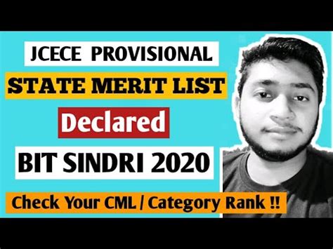 Jcece State Provisional State Merit List Declared Jcece Councilling