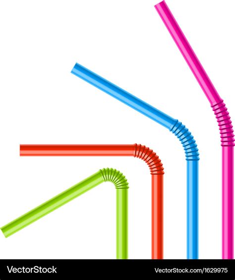 Colorful Drinking Straws Royalty Free Vector Image