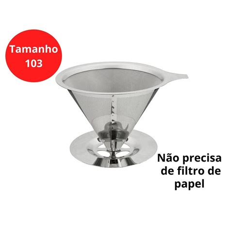 Coador Grande Suporte Tamanho 103 Permanente Filtro de Café Pour Over