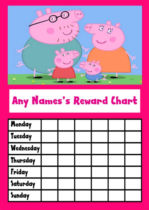 Peppa Pig Chore Chart