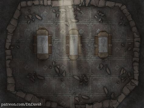 [oc] [battlemap] The Delian Tomb Battlemaps