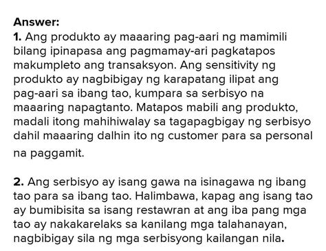 Sumulat Mg Dalawang Hanggang Tatlong Pangungusap Na Nagsasabi Kung Ano