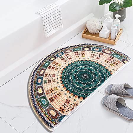 Amazon Kalliegear Pcs Boho Half Round Bath Mats Bohemia