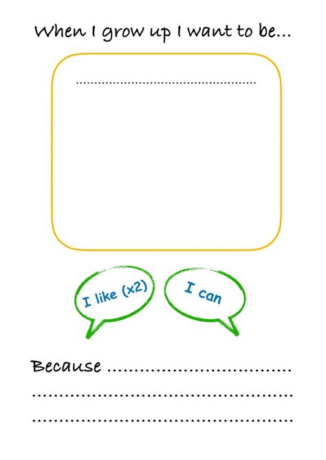 Free When I Grow Up I Want To Be Worksheet Download Free When I Grow