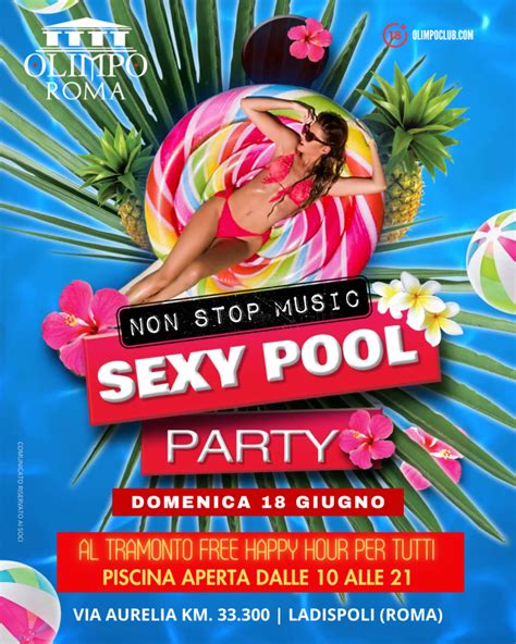 SEXY POOL PARTY Olimpo Club Privé Roma Scambio Coppie Discoteca Erotica