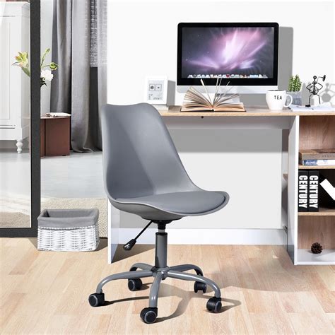 Homy Casa Office Executive Task Chair PU Mid Back Adjustable Design ...