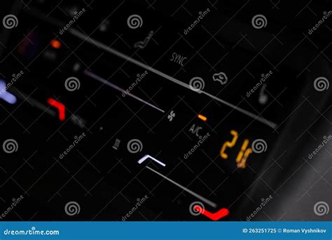 Panel De Control Digital Panel De Aire Acondicionado Del Coche Imagen