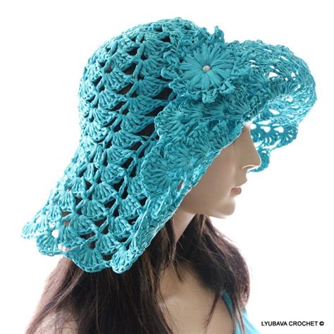 Crochet Sun Hat Tutorial Pattern Raffia Yarn Hat Pattern Etsy