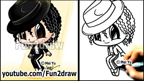 Michael Jackson Cartoon Drawing Lesson How To Draw People Tutorial