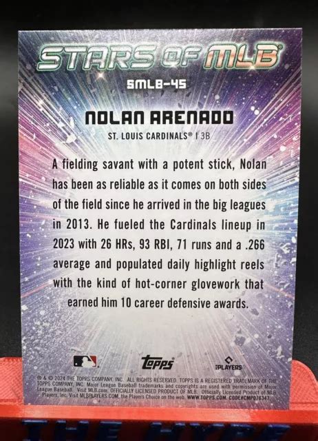 Feuille Nolan Arenado Topps Series Toiles De La Mlb Mlb St