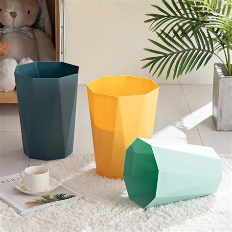 Plastic Garbage Can Colorful Trash Can Plastic Trash Can And