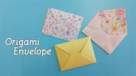 Easy Origami Envelope Tutorial How To Fold An Envelope Youtube