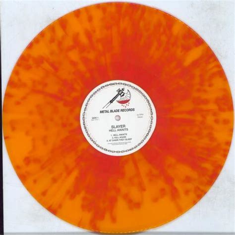 Slayer Hell Awaits Orange With Red Splatter Vinyl German Vinyl Lp