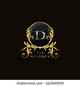 Luxury Gold Boutique Logo Vector Design Stock Vector Royalty Free