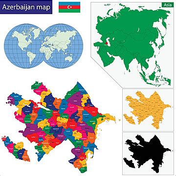 Azerbaijan Map Azerbaijan Western Asia Outline Vector, Azerbaijan ...