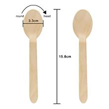 Exzact Disposable Wooden Cutlery Pieces Party Forks Knives