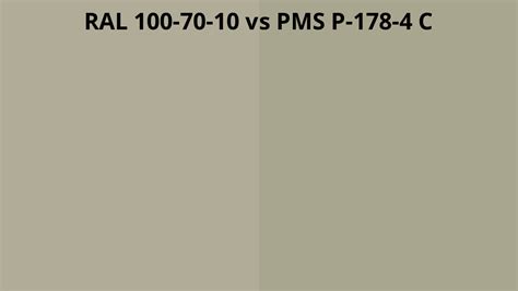 Ral 100 70 10 Vs Pms P 178 4 C Ral Colour Chart Uk