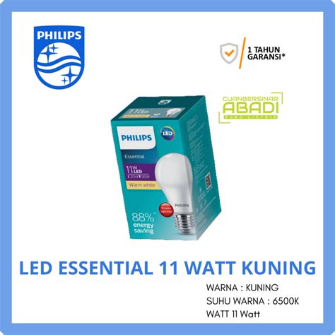 Jual Lampu Led Kuning 11 W Philips LED PHILIPS 11 Watt Kuning Warm