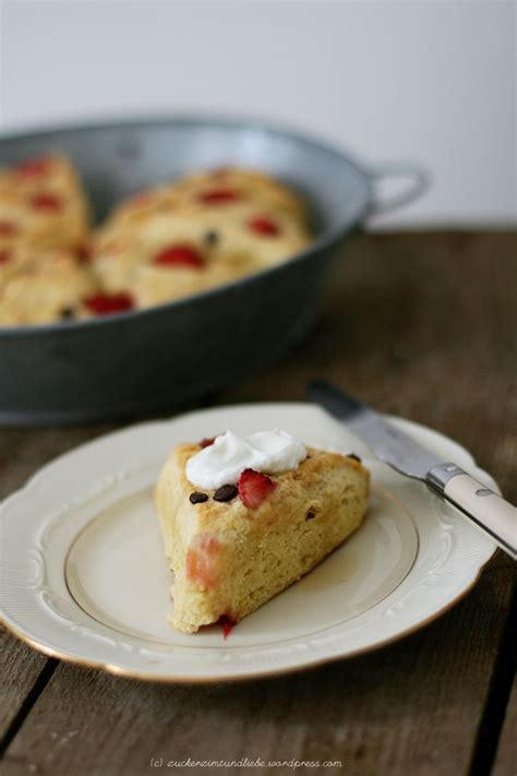 Kokos Scones Mit Erdbeeren Und Schokoladenst Cken Delicious Deserts