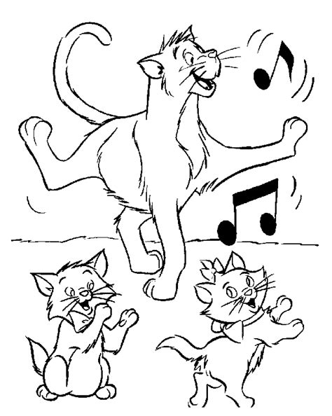 Free Coloring Page Of The Aristocats To Color The Aristocats Coloring