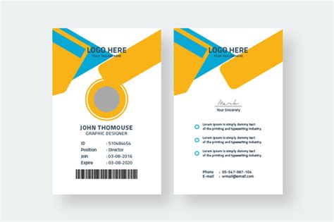 Graphic Designer Id Card Template Design Graphic By Designstore136