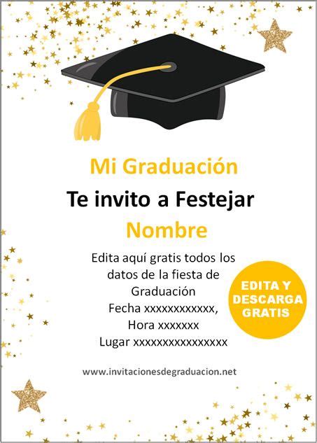 Las Mejores Invitaciones De Graduaci N Universitaria Para Editar Gratis