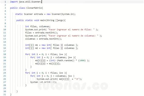 Ciclo For Java Clonar Una Matriz Tutorias Co