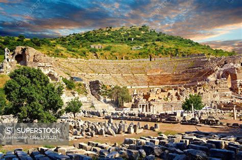 The Theatre Of Ephesus On The Slopes Of Panayir Dagi Mount Was Built