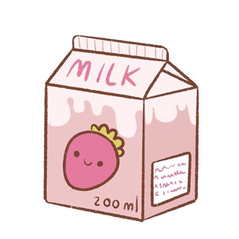 How To Draw A Strawberry Milk Carton Draw Cartoon Style