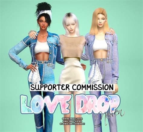 Love Drop New En Sims Clothing Sims Sims