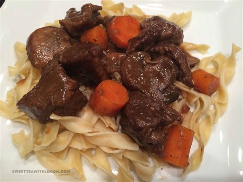 Beef Bourguignon Sweet Tea With Lemon