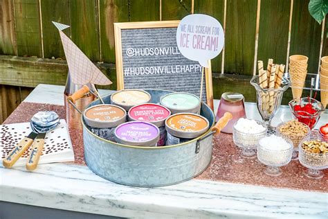 Alcoholic Milkshakes A Chic Ice Cream Sundae Bar Perfect For Bridal