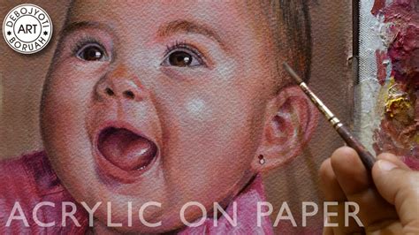 How To Paint Realistic Baby Portrait In Acrylic Step By Step Tutorial