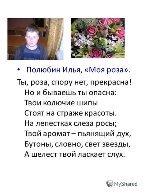 Презентация на тему: "Поэтический сборник учащихся 5 «Б» класса «Стихи ...