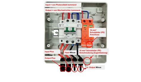 PV DC Überspannungsschutz 1 strings Solar Anschlusskasten Photovoltaik