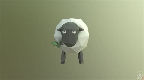 3d Model Low Poly Sheep In Style Vr Ar Low Poly Rigged Animated