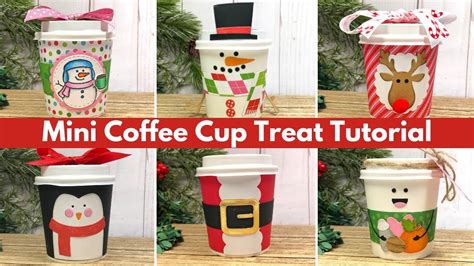 Mini Coffee Cup Treat Cup And Holder DIY Christmas Craft YouTube