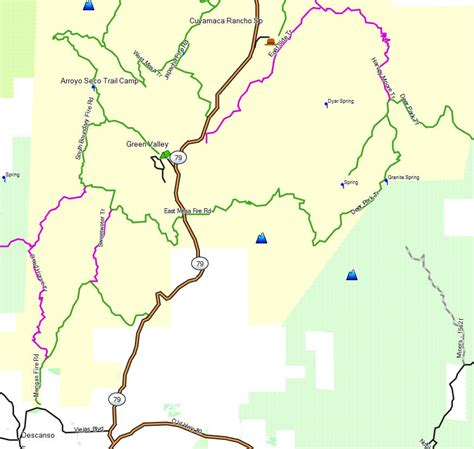 Cuyamaca Rancho Sp California Trail Map