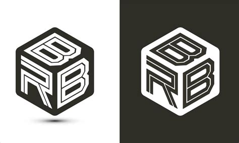 Brb Letra Logo Dise O Con Ilustrador Cubo Logo Vector Logo Moderno