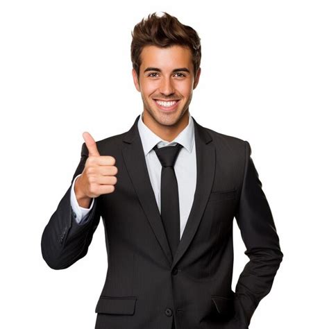 Premium Photo A Man In A Suit Giving A Thumbs Up Sign