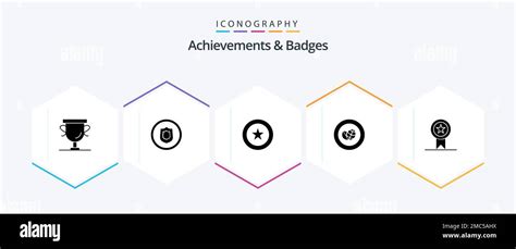 Achievements And Badges 25 Glyph Icon Pack Including Insignia Wreath