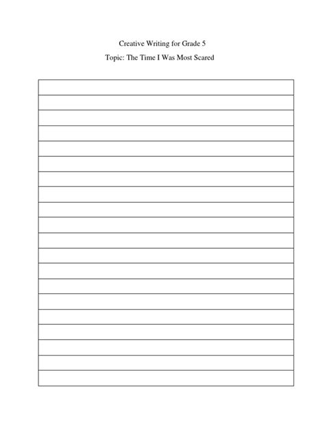 Creative Writing Test Paper Pdf