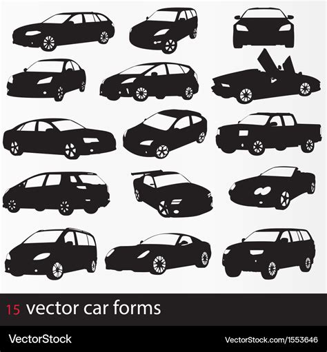 Cars Silhouette Royalty Free Vector Image Vectorstock