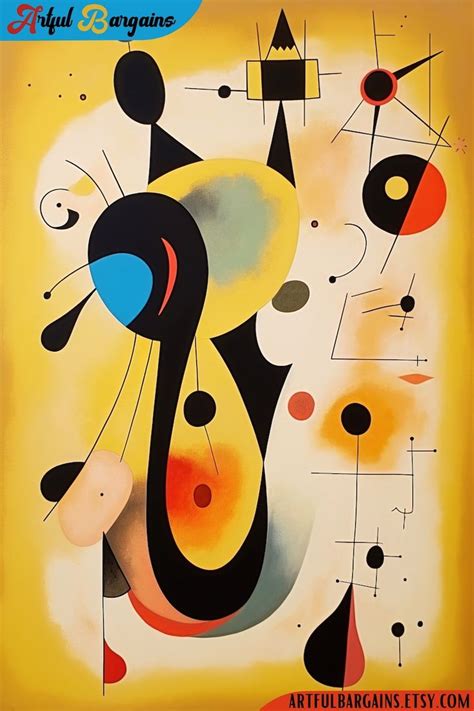 Miro Poster, Joan Miro Art Print, Abstract Surrealism, Miro Inspired ...