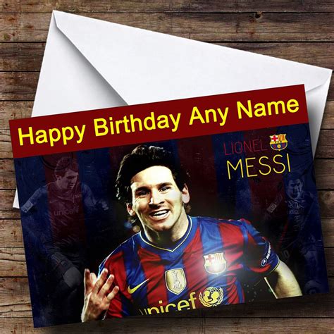 Lionel Messi Personalised Birthday Card - The Card Zoo