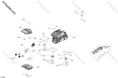 Sea-Doo Personal Watercraft 2018 OEM Parts Diagram for Engine GTI - 130 ...