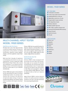 Datasheet Guardian Multi Channel Hipot Tester