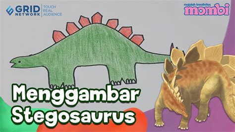 Cara Menggambar Dan Mewarnai Stegosaurus Menggambar Bersama Mombi