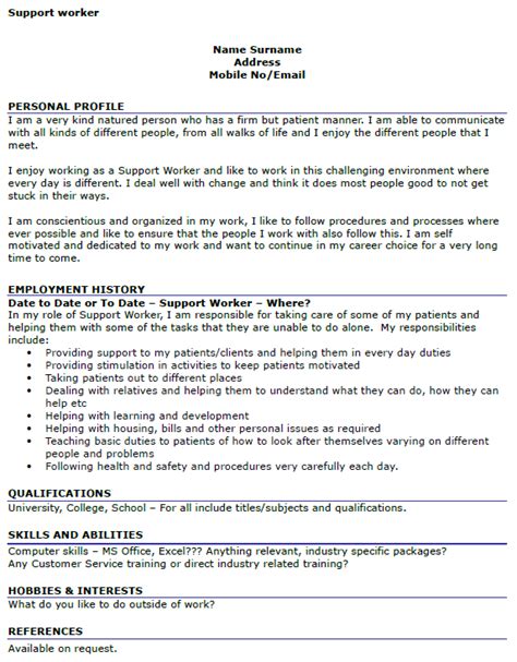 Personal Statement For Mental Health Support Worker Mental Health Support Worker Cv Example