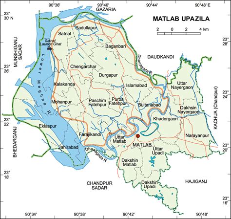 Maps Of Bangladesh Matlab South Upazila